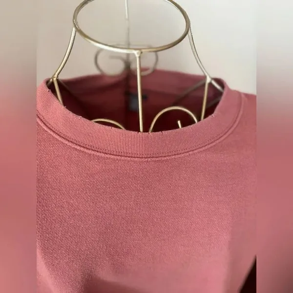 Aerie Distressed Raw Hem Crop Sweatshirt XS - Image 10