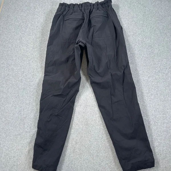 Athleta Drawstring Utility Straight Leg Active Pants Women's 10 Black Pockets - Image 8