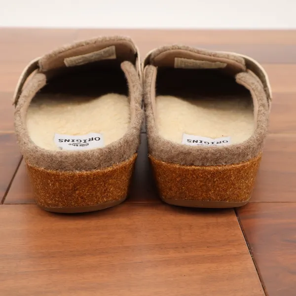 Earth Origins Ali Oatmeal Felted Wool Clogs Faux Fur Lined Mules Womens 8 - Image 5