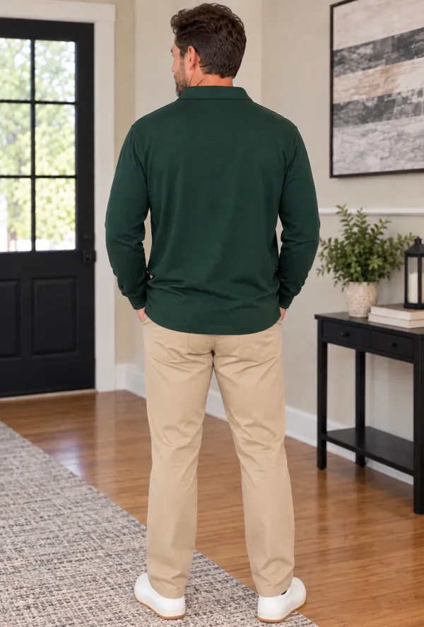 Ralph Lauren Forest Green Long-Sleeve Polo - Image 3