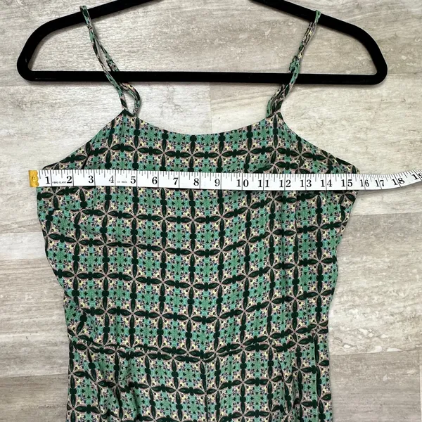Farm Rio Green Floral Print Honolulu Wide Leg Pant Jumpsuit XS Anthropologie - Image 8
