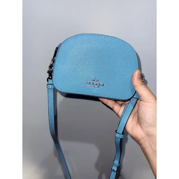 Coach Mini Serena Crossbody Bag 97561 Aqua‎ Crossgrain Leather MINT Z - Image 2