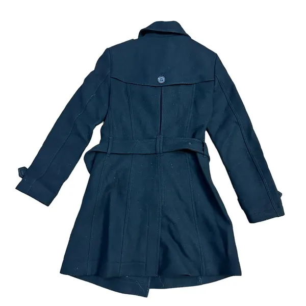 Burberry Brit Double Breasted Belted Virgin Wool Trench Coat - Image 2