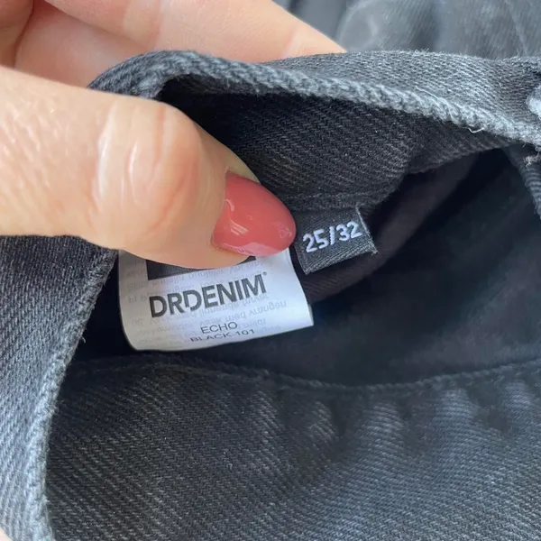 Revolve Dr Denim echo black straight leg jeans size 25 - Image 5