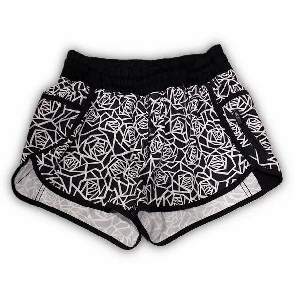 Lululemon Tracker Short III 4-way Stretch Posey Black/White Size 4 - Image 6