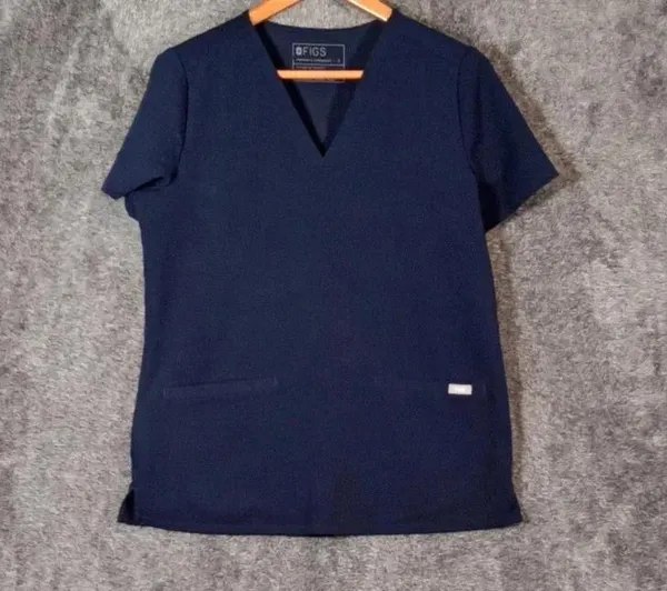 Figs casma scrub top 3 pocket v neck women's size small - Image 2