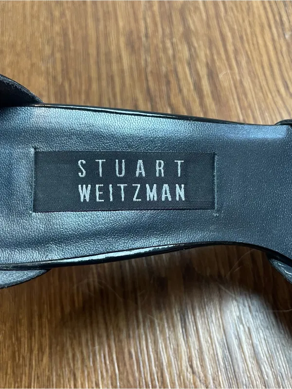 Vintage Stuart Weitzman Black Ankle-Strap Heels Size 7.5 - Image 4
