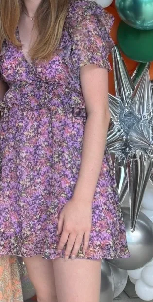Boutique Floral Mini Dress - Image 5