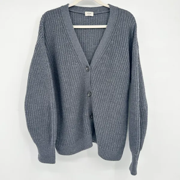 Aritzia Wilfred Oversized Chunky‎ Knit Merino Wool Storybook Cardigan Sweater M - Image 3