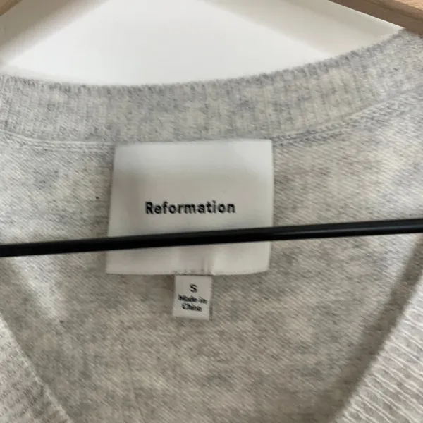 Reformation Women's Gray Reese Cashmere Tank Top Small - Image 12