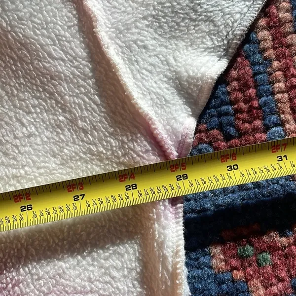 Free People Pink White Kelly‎ Tie Dye Sweatshirt soft fleece warm lounge medium - Image 5