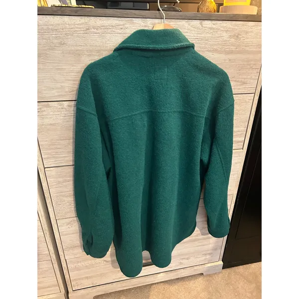 Wild Fable Dark Teal Green Oversized Shacket Button Down Shacket Medium - Image 4