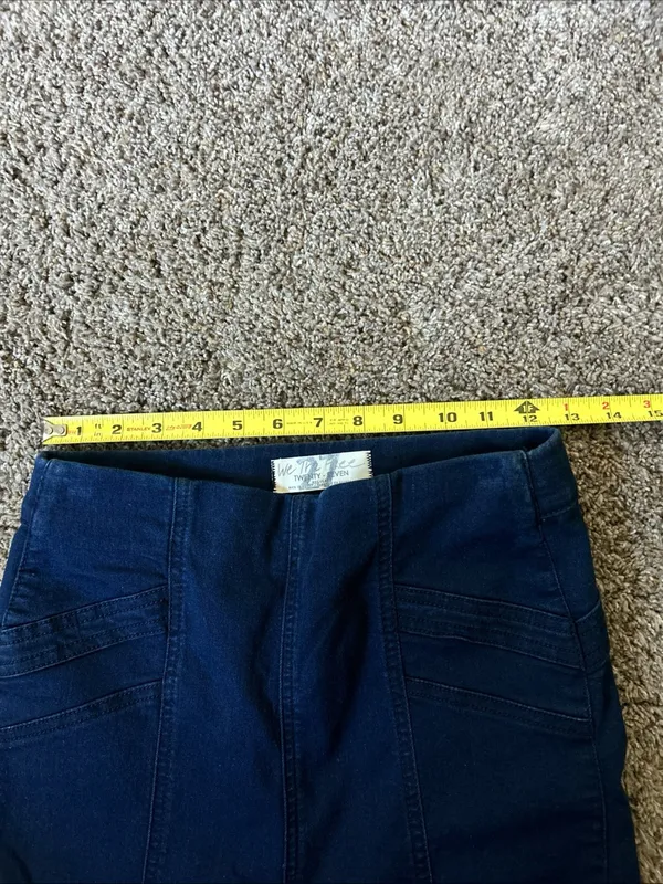We the Free Women's Blue Skinny Jeans Pull On Style Sz 27 - Image 6