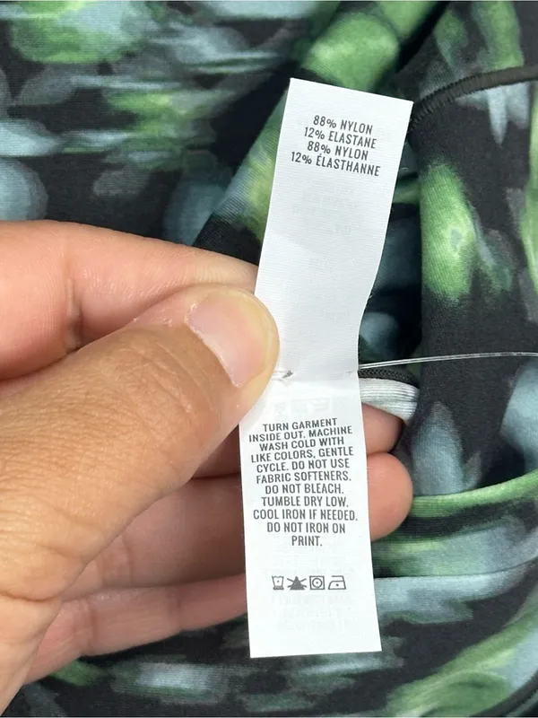 Aerie OFFLINE Real Me 7/8 Hi-Rise Leggings Floral Green Black Size M NWT - Image 10