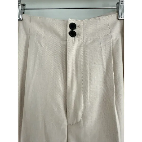 Madewell | NWT The Harlow Wide-Leg Trouser Brushed Twill Pebble Stone | Sz 14 - Image 6
