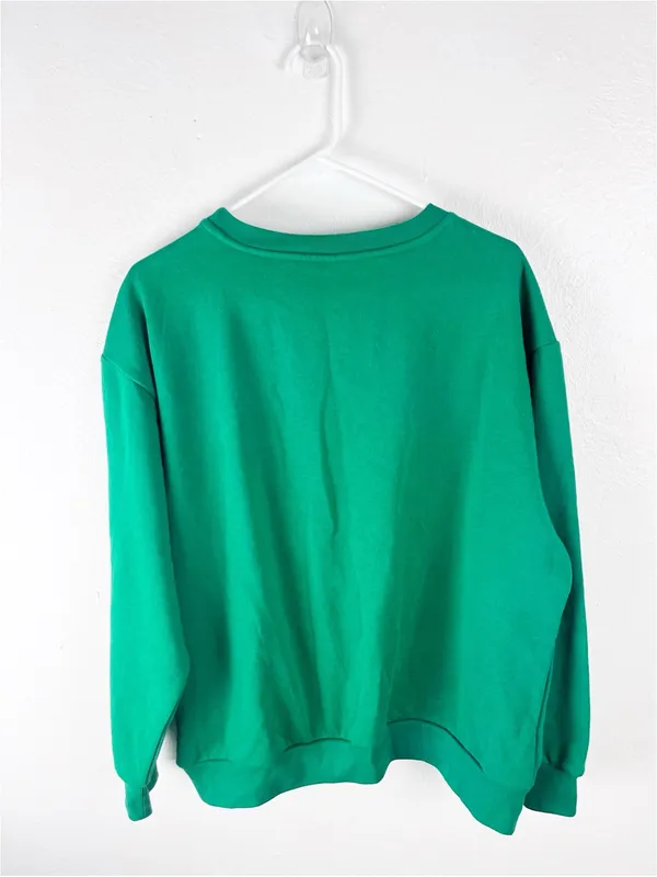 PEANUTS Snoopy Light Up Christmas Graphic Green Long Sleeves Sweatshirt Large - Image 2