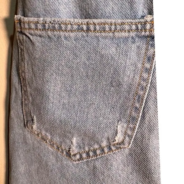 ZARA Light Wash Denim‎ Mini Skirt Distressed Size US Size Small - Image 6