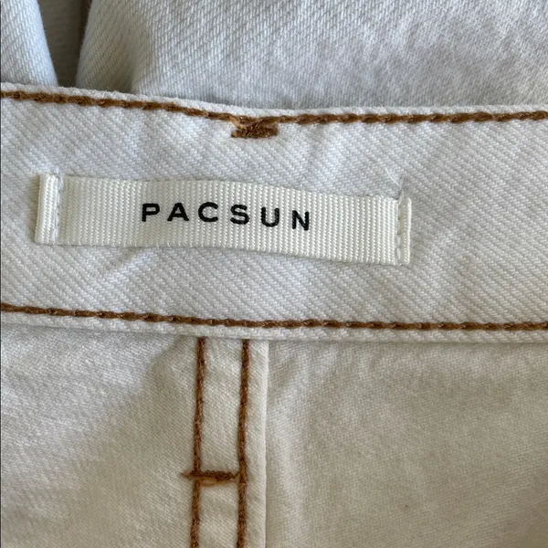 PacSun Cream Straight Leg Dad Jeans - Image 5