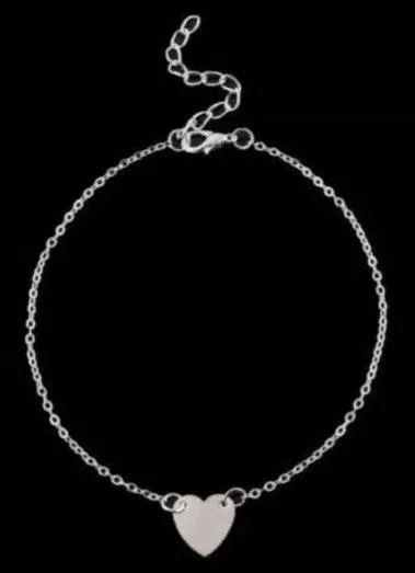 Silver Heart Anklet - Image 2