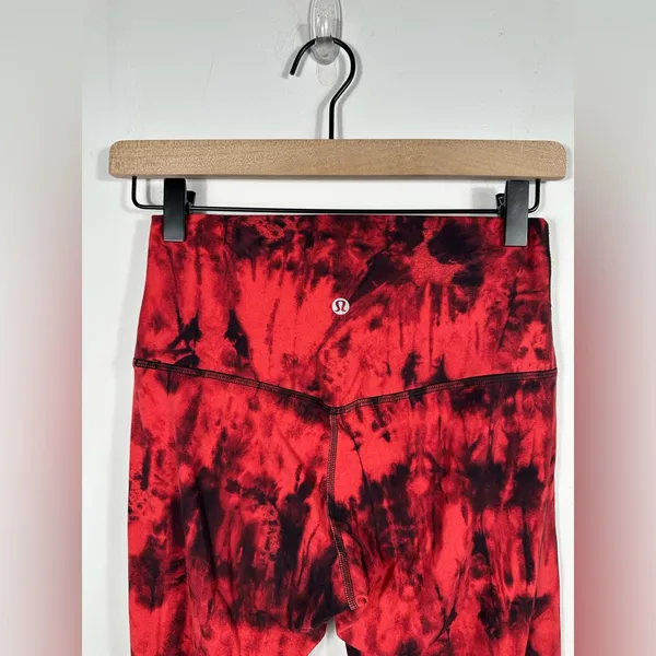 Lululemon Align Pant II 25 Game Day Red Black Multi Leggings Size 6 - Image 6