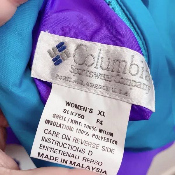 XL Vintage 90s Women’s Columbia Reversible‎ Light Puffy Fall Winter jacket - Image 9