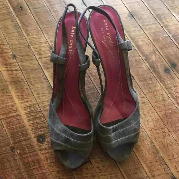 Kate Spade peep toe slingbacks Snake sole - Image 4