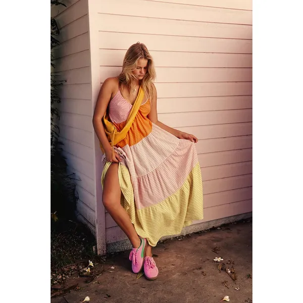 Free People Bohemian Beach Summer What Love Is Maxi Dress Size Large Sundress - Image 5