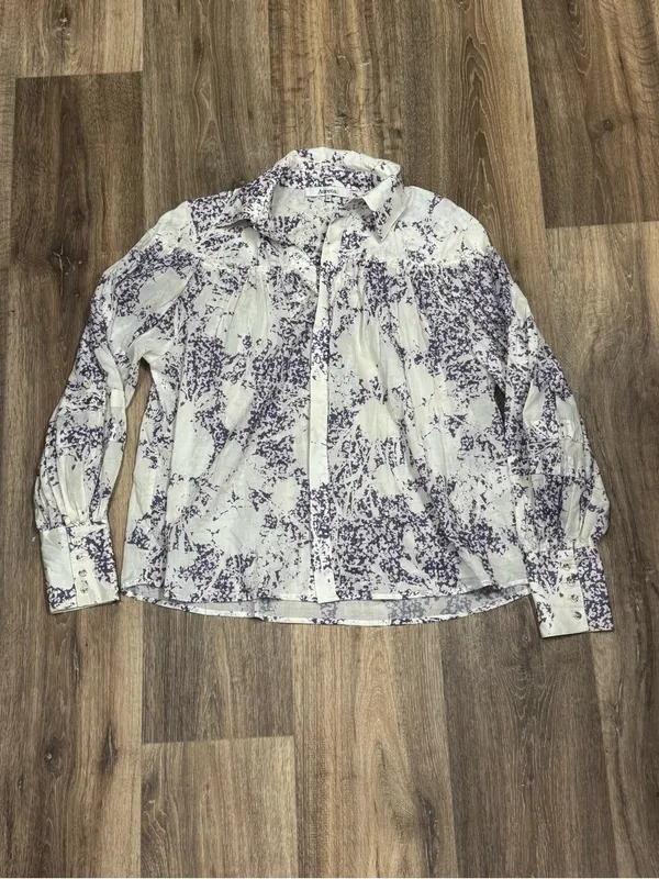 Anthropologie Aureta. Studio Printed Button Down Top Blouse Women’s Small - Image 2