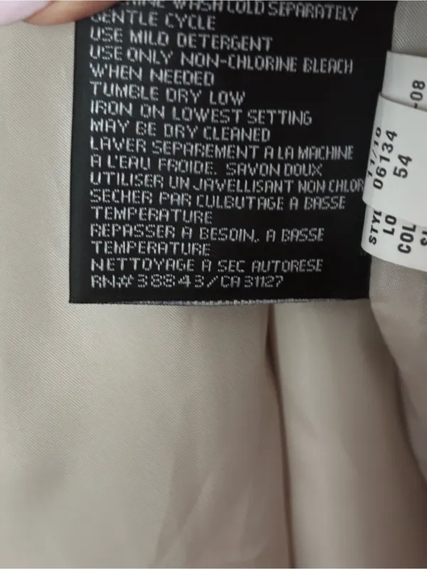 DKNY Muslin Double-Breasted Trench Coat with Belt - Size M‎ - DKNY Style 06134 - Image 7