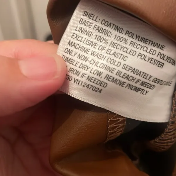 2/$30 A new day faux leather brown leather dress with bodice size small - Image 7