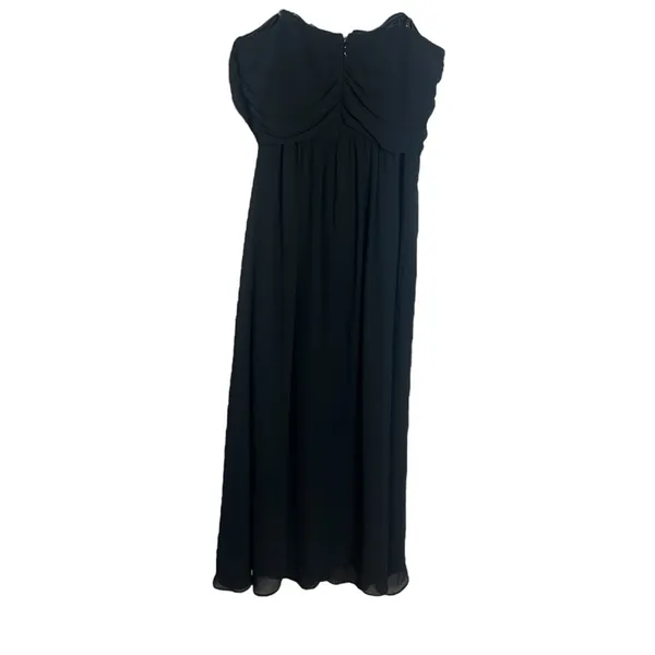 City chic‎ serene chiffon black strapless maxi dress Sz 16 - Image 3