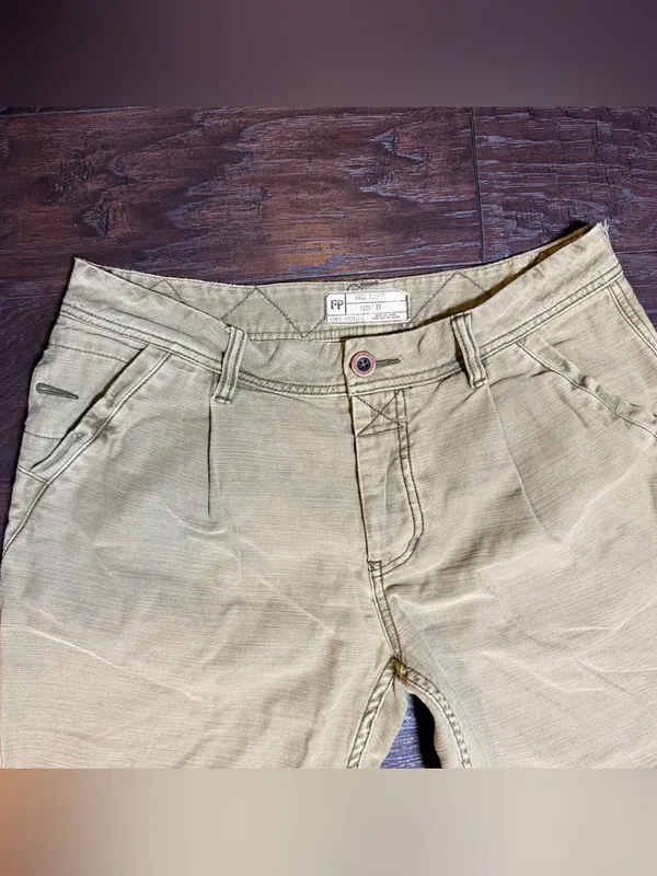 Free People Size 27 Olive Khaki Utility Pants Straight Leg Cargo Boho - Image 5