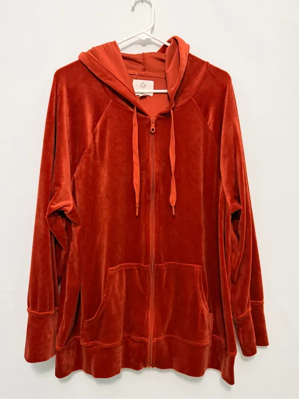 OFFLINE by Aerie Velour Full-Zip Hoodie jacket Large - Image 13