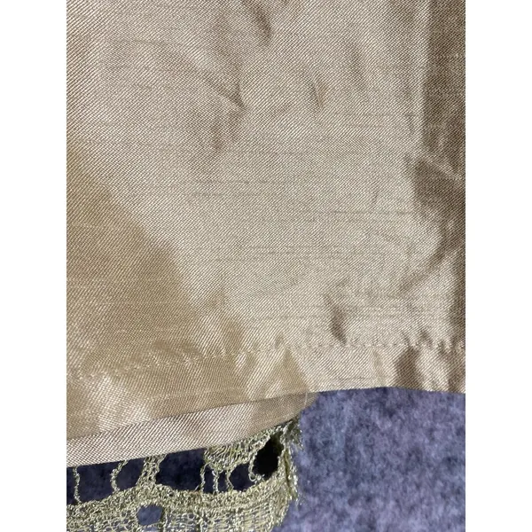 GMI Gold Lace Overlay Skirt Women's Size 12 Pencil Lined Career - Image 8