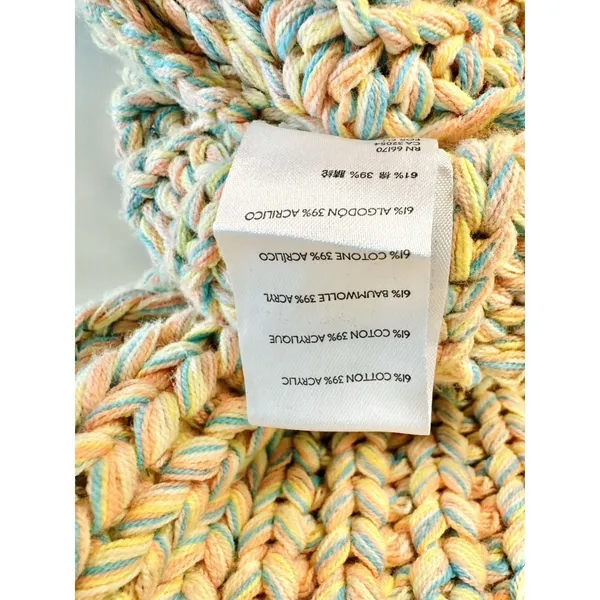 Free People‎ Hoopla Boxy Tank XS Pastel Multicolor Chunky Knit Boho Oversized - Image 15