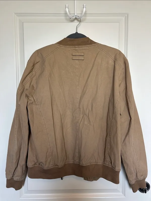 FXN Tan Bomber Jacket Size M - Image 5