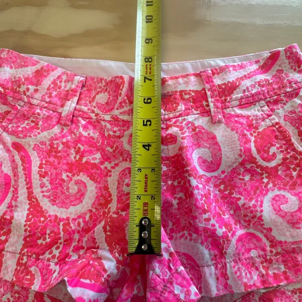 Lilly Pulitzer The Walsh Pink Pout Print Cotton 3" Shorts Sz‎ 00 - Image 10