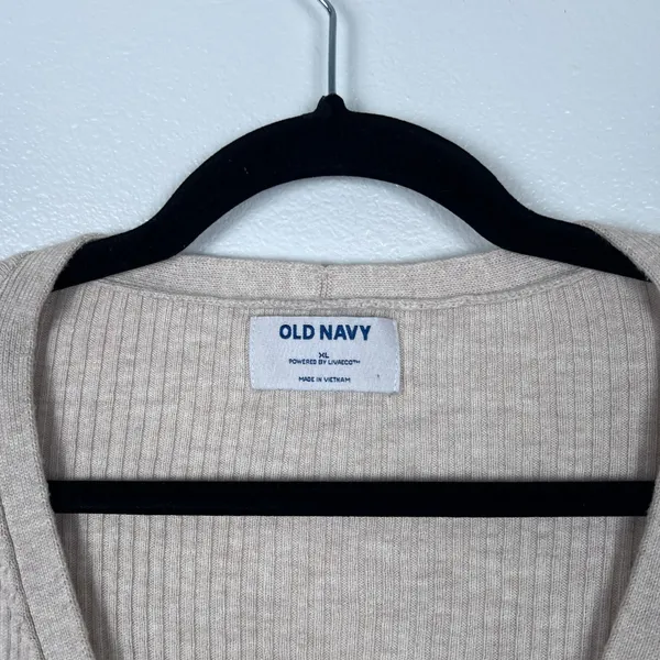 Old Navy Women's Long Sleeve Button Front Cardigan Sz XL‎ Cream - Image 2