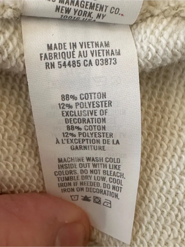 Aerie Oversized Love Embroidered Crewneck Sweatshirt Cream XS Comfy Lounge Soft - Image 6