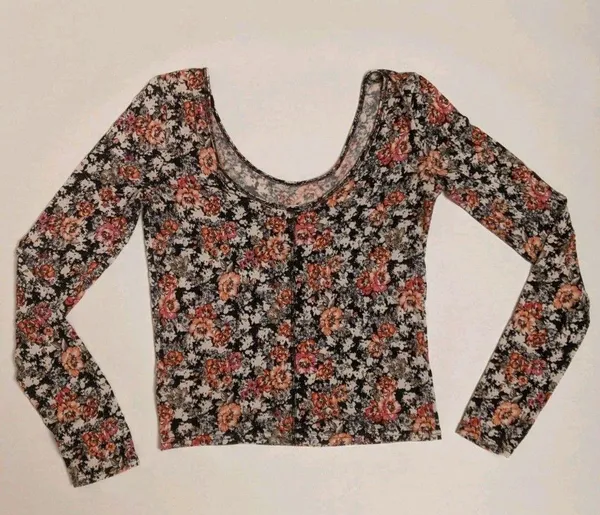 Map To Mars Crop Long Sleeve Sz M Y2K 90s Goblin Whimsygoth Boho Indie Grunge - Image 5