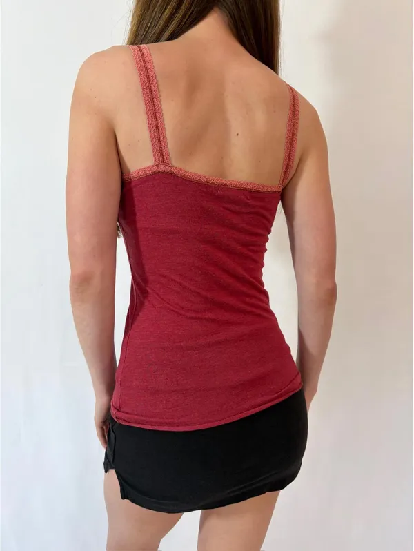 Vintage Abercrombie Red Embellished Elena Gilbert Tank Top - Image 8