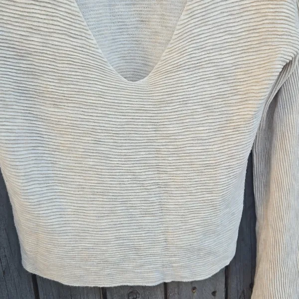 Free People Cream Knit Top - Image 4