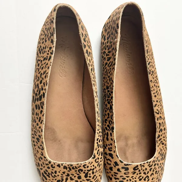 Madewell The Cory Ballet Flats Leopard Calf Hair Animal Print Size 7.5 - Image 5