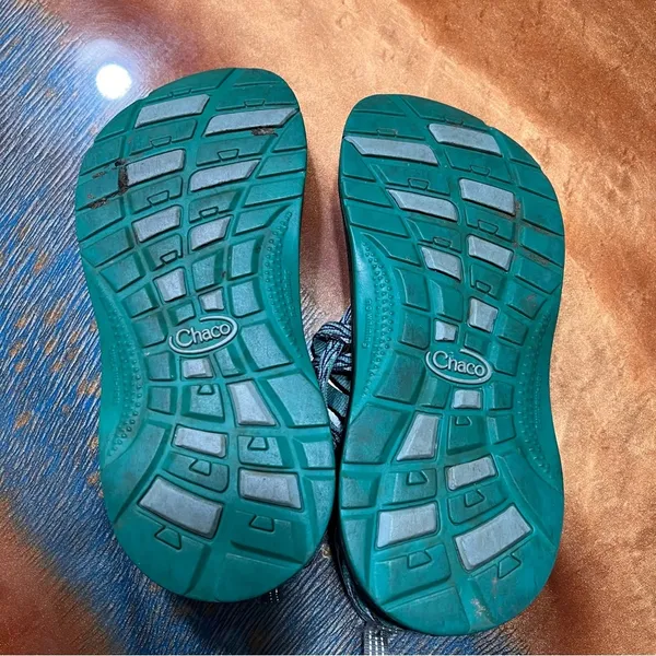 Chacos ZX2 Water River Sandals Black Green Print Size 4 youth - Image 3