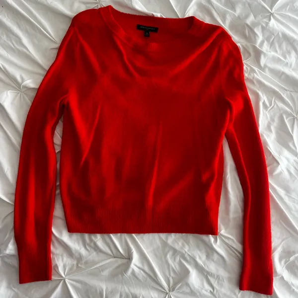 Banana Republic Vibrant Red Crew Neck Sweater - Image 5
