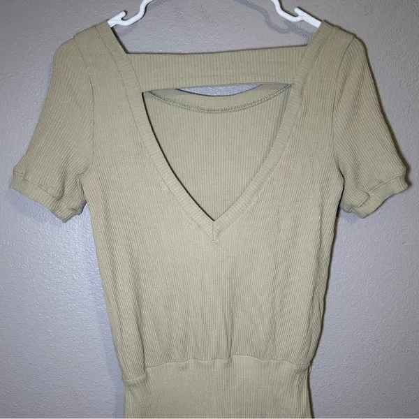 Free People Beach Happy Hour Olive Open Back Mini Dress women’s size XS - Image 7
