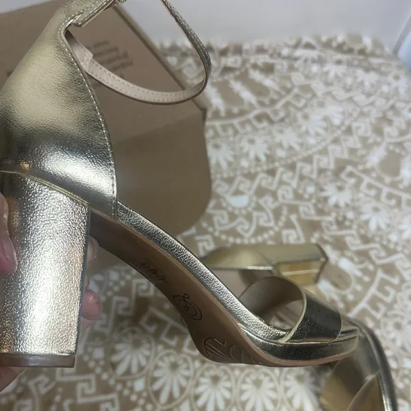 Chinese Laundry Gold Ankle Strap Heels - Image 5