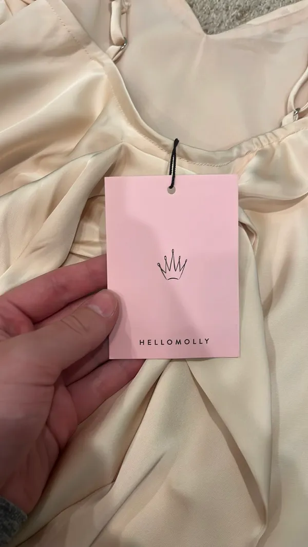 Hello Molly SOPHISTICATED SATIN SLIP MIDI DRESS CHAMPAGNE - Image 6