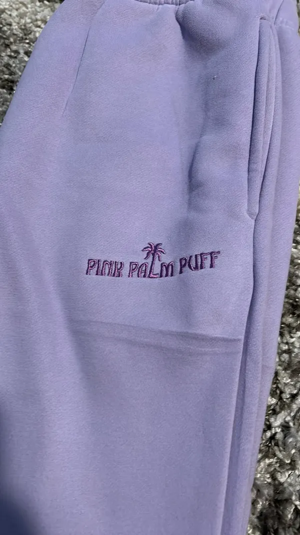 pink palm puff sweatpants - Image 2