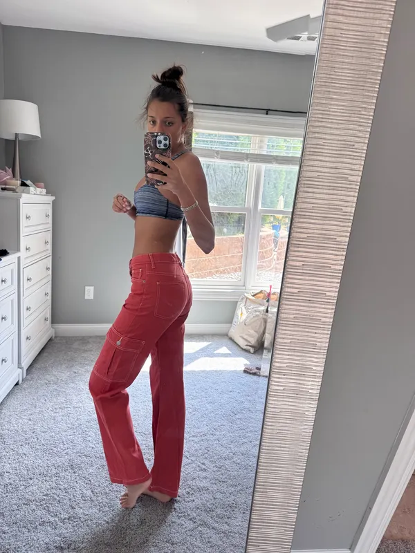 Song cargo jeans Red Size 27 - Image 6